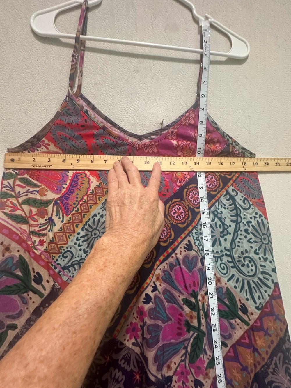 NATURAL LIFE Gracie Slip Maxi Dress Boho Blooms Patchwork Multicolor Sz M - Picture 15 of 16